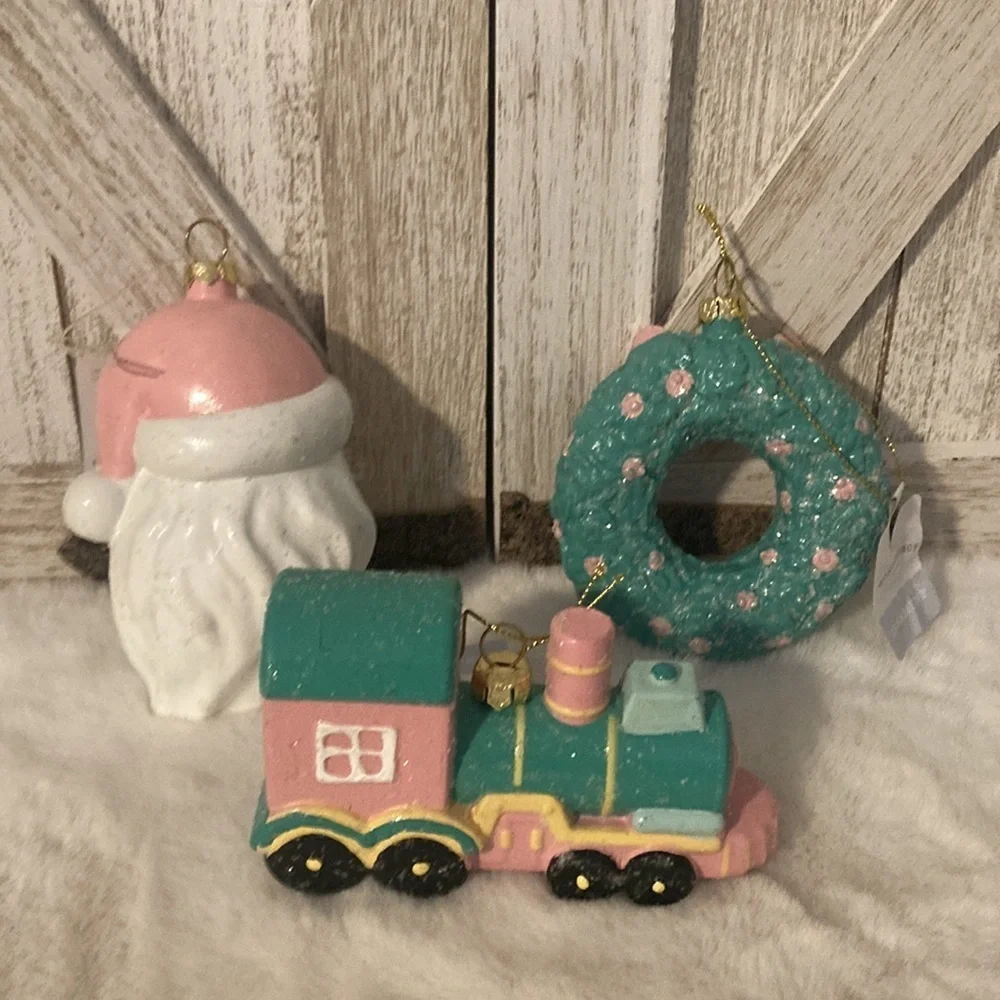 Target 2022 Wondershop Santa, Wreath & Train Ornaments